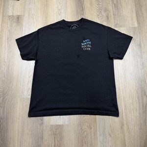 Anti Social Social Club Shirt Mens XL Black Made USA Chrome Drip Graphic Tee